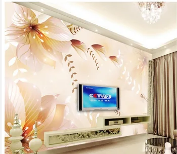

custom 3d photo wallpaper Fantasy TV backdrop Flower wallpapers for living room living 3d wallpaper