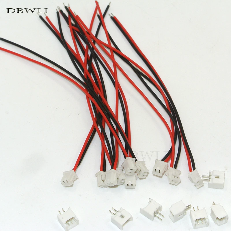 50 комплектов Mini Micro PH2.0 PH 2-контактный разъем с проводами кабели 100 мм 26AWG кабельные
