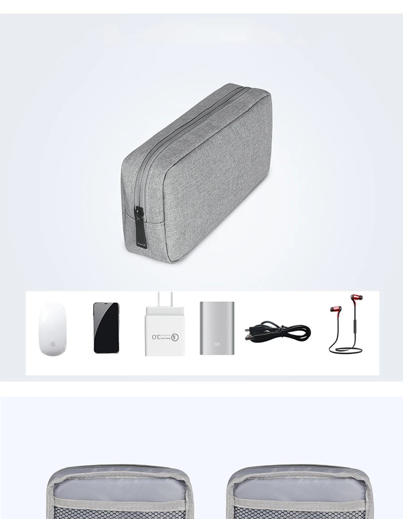 HMUNII сумка-Органайзер для путешествий, переносная сумка для хранения электронных аксессуаров, сумка для переноски шнуров, USB кабелей, SD карт