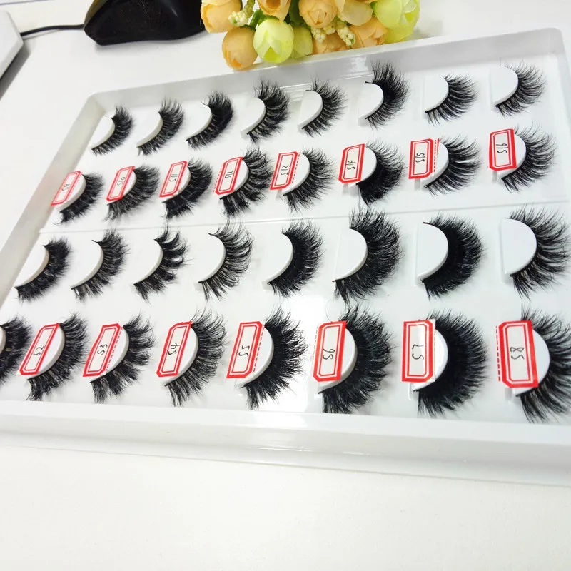 

16pairs/box Sexy 100% Handmade 3D mink Beauty Thick Long False Mink Eyelashes Fake Eyelash High Quality
