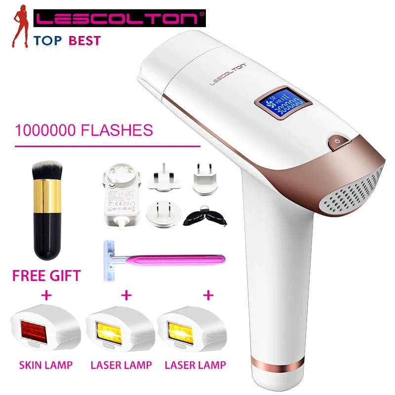 Depilação a Laser Depilador a Laser Lescolton Depilador Permanente Display Lcd 700000 Pulsos Biquíni Aparador Fotodepilador Ipl
