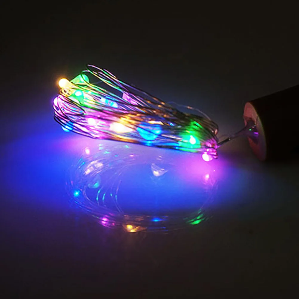 Huanjunshi 2 м 20LED бутылки вина свет из пробки Форма Батарея Медный провод огни строки для бутылки DIY Рождество свадьбы и вечеринки