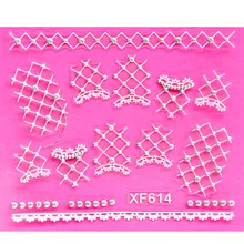 Сладкий 3D белый узор дизайн переводные наклейки для ногтей переводные наклейки для леди и женщин инструменты для маникюра обертывания ногтей наклейки XF614