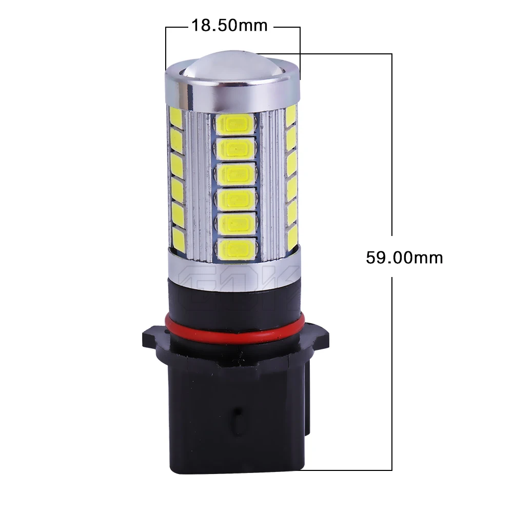 H16 P13W LED 33SMD 5730 LED �ڵ��� ���� ���õ�, �Ȱ���, �ְ� �����, 6000K, 12V, 24V, 1 ��