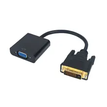 Original AHHROOU Hot Sale Full HD 1080P DVI-D 24+1 to VGA HDTV Female Active Converter Monitor Cable Adapter For PC Display Card