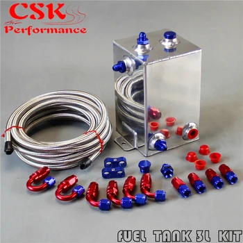 

3L Aluminium Universal Complete Fuel Surge Tank 3 Litre Swirl Pot System kit