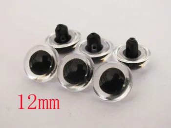 

free shipping!! 100pairs (200pcs ) 12mm clear Sew-in Button Eyes for Bear, Doll,