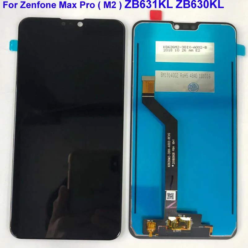 6,26 ''AAA ЖК-дисплей для Asus Zenfone Max Pro M2 lcd дисплей кодирующий преобразователь сенсорного экрана в сборе для ZB630KL/ZB631KL lcd+ рамка