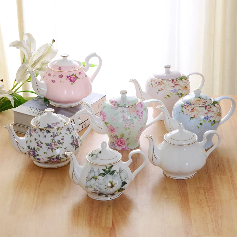Британский костяной фарфор, кофейник, Европейский стиль, послеобеденный чай, чайный набор, керамический чайник, кофейник, цветочный чайник, фарфоровый горшок