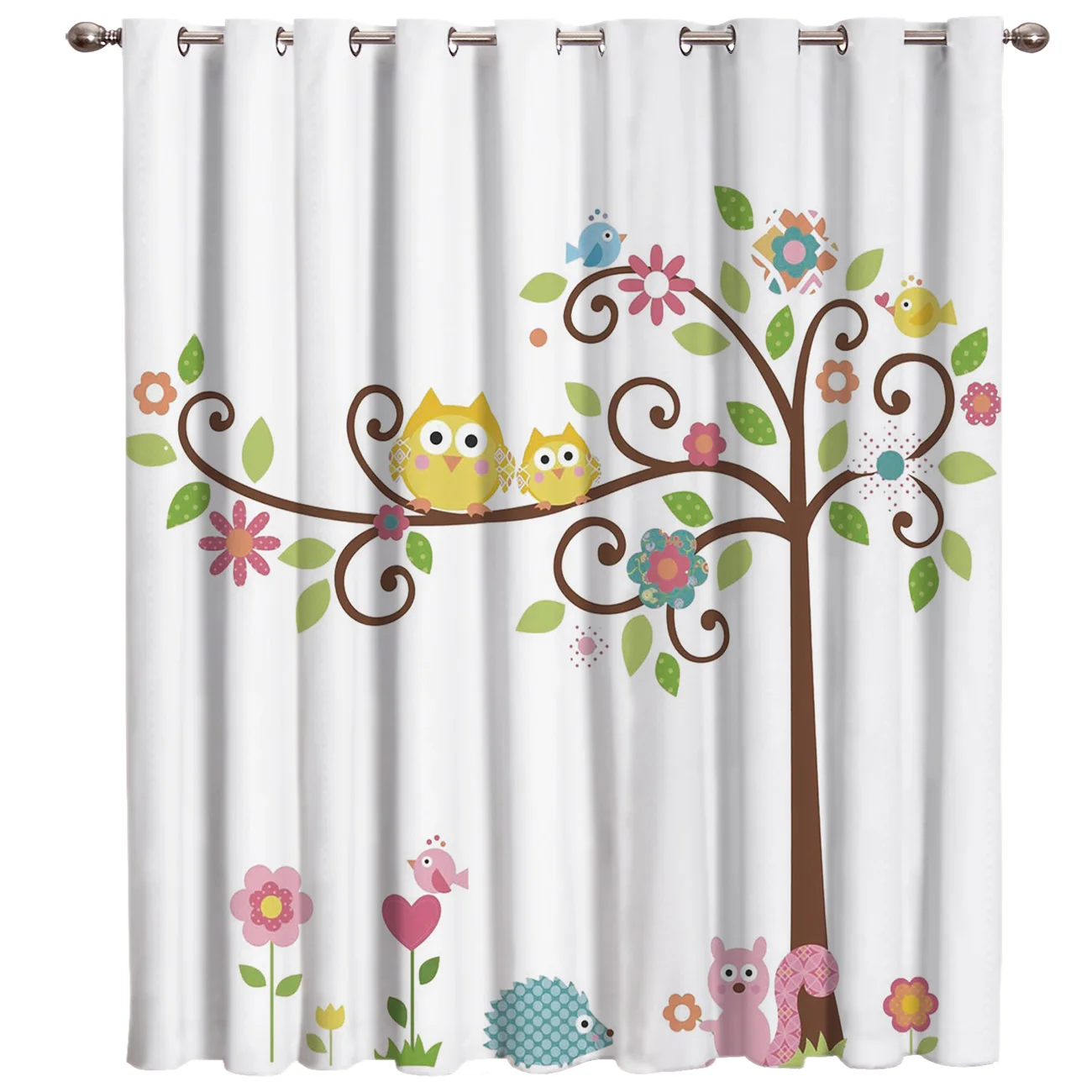 

Cute Cartoon Owl Squirrel Window Treatment Ideas Window Treatments For Large Windows Window Dressing Room Darkening Custom Drape
