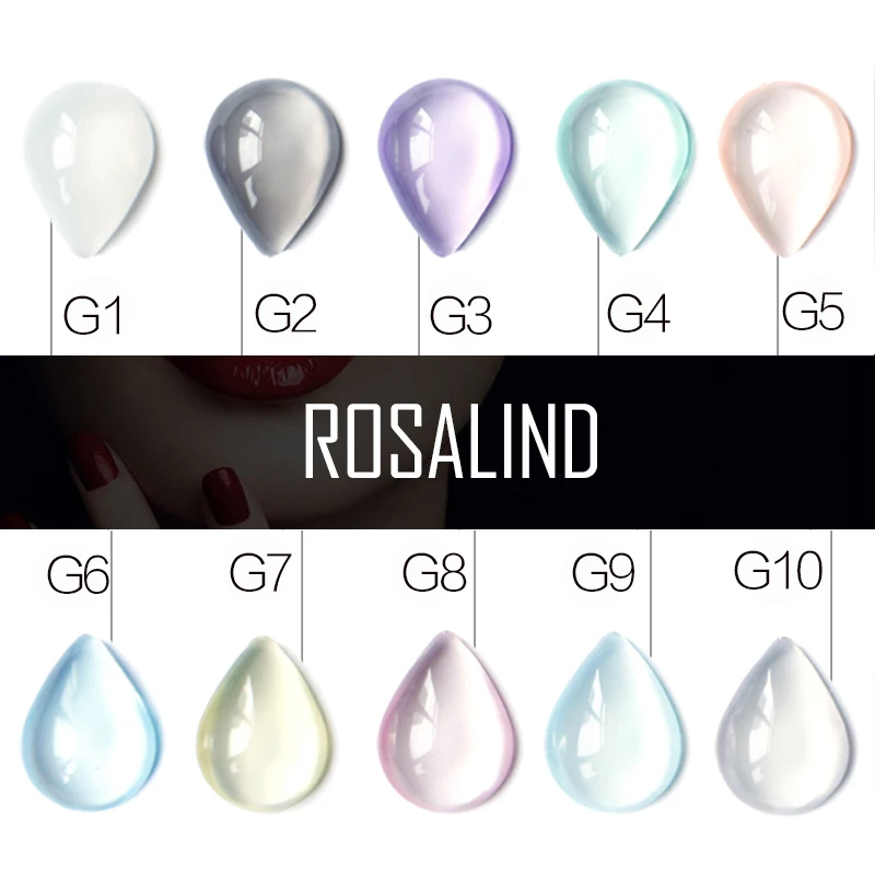 ROSALIND Gel 1S 10ml Opal Jelly Gel Nail Polish Soak Off Nail Art Nail Polish UV LED Semi Vernis Pe