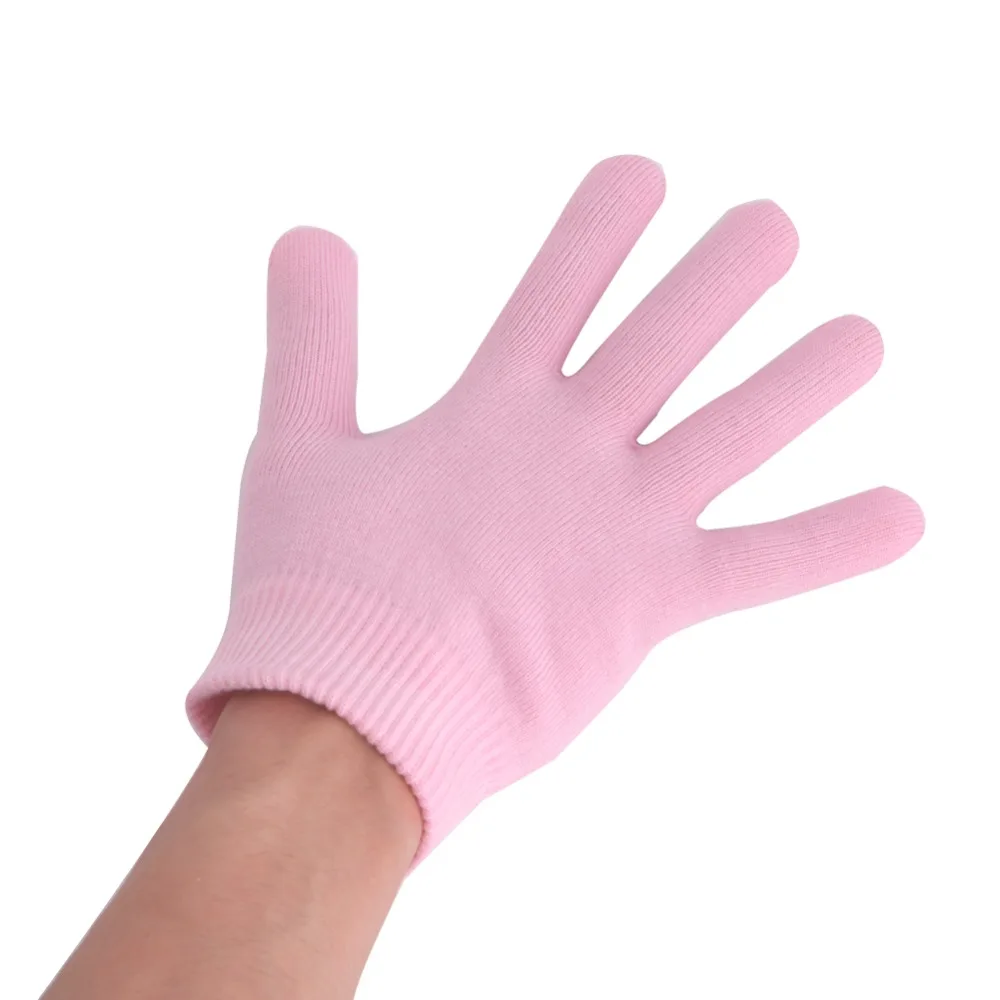 2 шт Розовый Спа Ручной Увлажняющий Спа гель отбеливающий кожу перчатки маска сухой Жесткий уход за кожей 19,5x9 cm