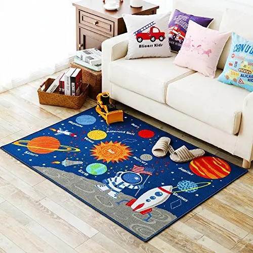 Blue Kids Fun Area Rug Nursery Rugs Solar System Children Carpet Blue Kids Fun Area Rug Nursery Rugs Solar System Children Carpet Educational Learning 100 137cm In From Home Garden On Aliexpress