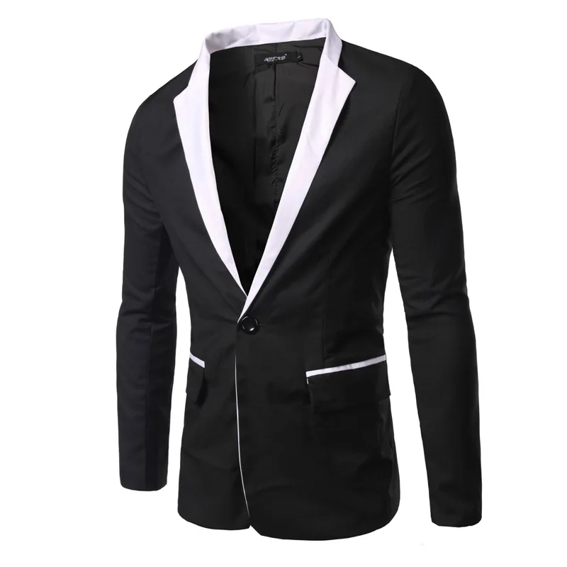 Black blazer with white collar Clearance