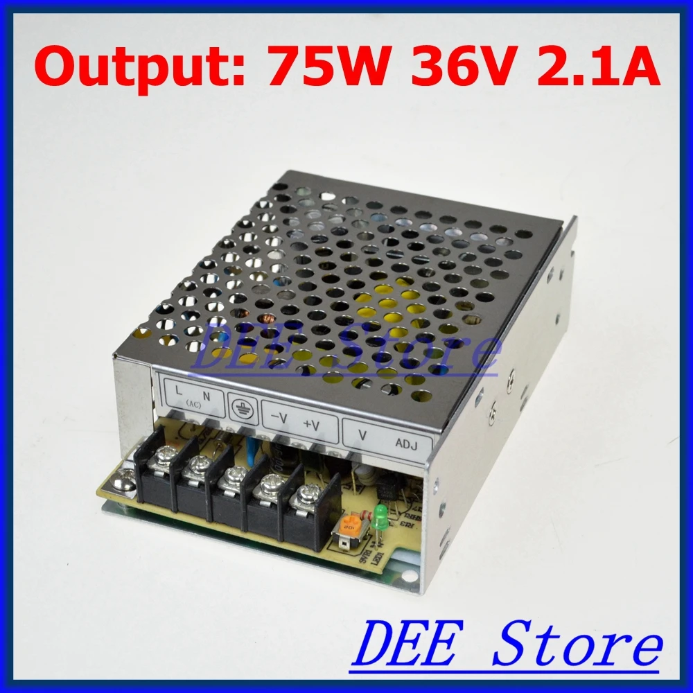 

Small Volume Led driver 75W 36V 2.1A Single Output Adjustable Switching power supply for LED Strip light AC-DC Converter