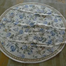 6' X 6' шикарный сотканный вручную шерстяной потрясающий круглый французский цветочный ковер