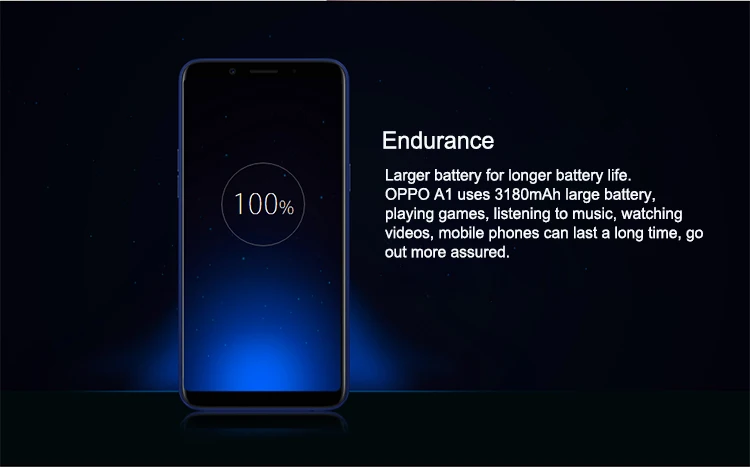 OPPO A1 3GB RAM 32GB ROM Helio P23 MTK6763T 2.5GHz Octa Core 5.7 Inch Full Screen Android 7.1 4G LTE Smartphone