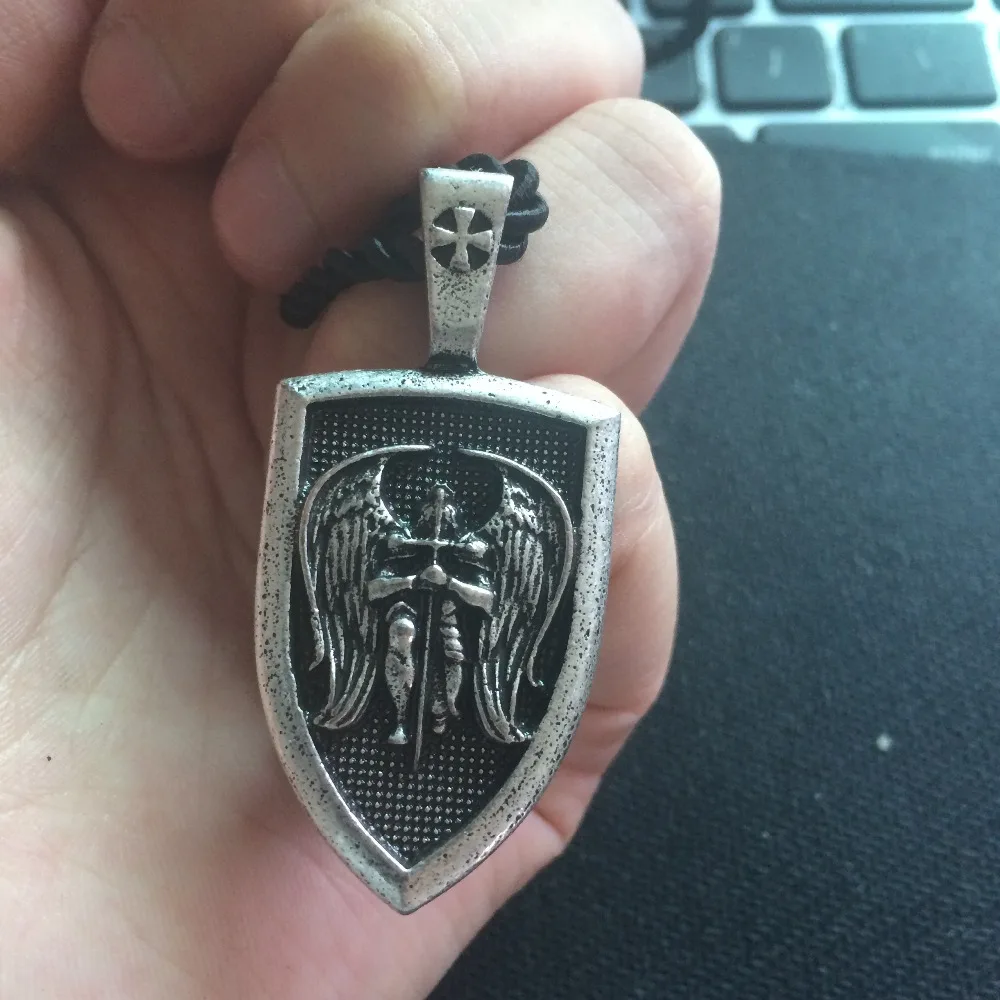 Мужское ожерелье Archangel St Michael Protect Me Saint Shield защитный кулон Talisman ожерелье|talisman