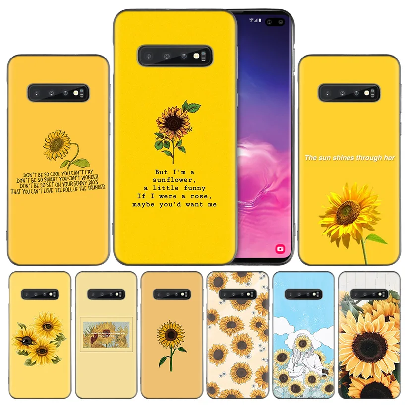 

Aesthetics Sunflowers Silicone Case Cover for Samsung Galaxy A50 A70 A40 A20 A20e A10 A9 A8 A7 A6 Plus 2018 M30 M20 M10 Note 8 9