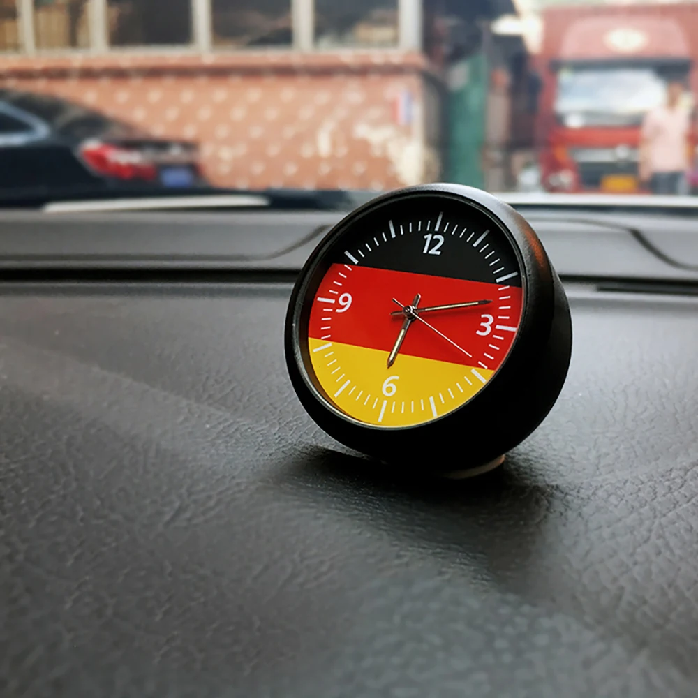 Светящиеся автомобильные цифровые часы украшения немецкий британский флаг авто кварцевые часы автомобили Интерьерные часы приборной панели украшения подарки