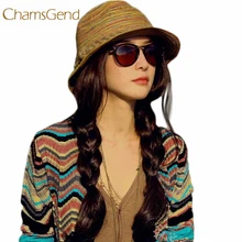 Дизайн лето осень модная женская соломенная шляпа цветная полосатая пляжная шляпа от солнца складная шляпа красивая 80327