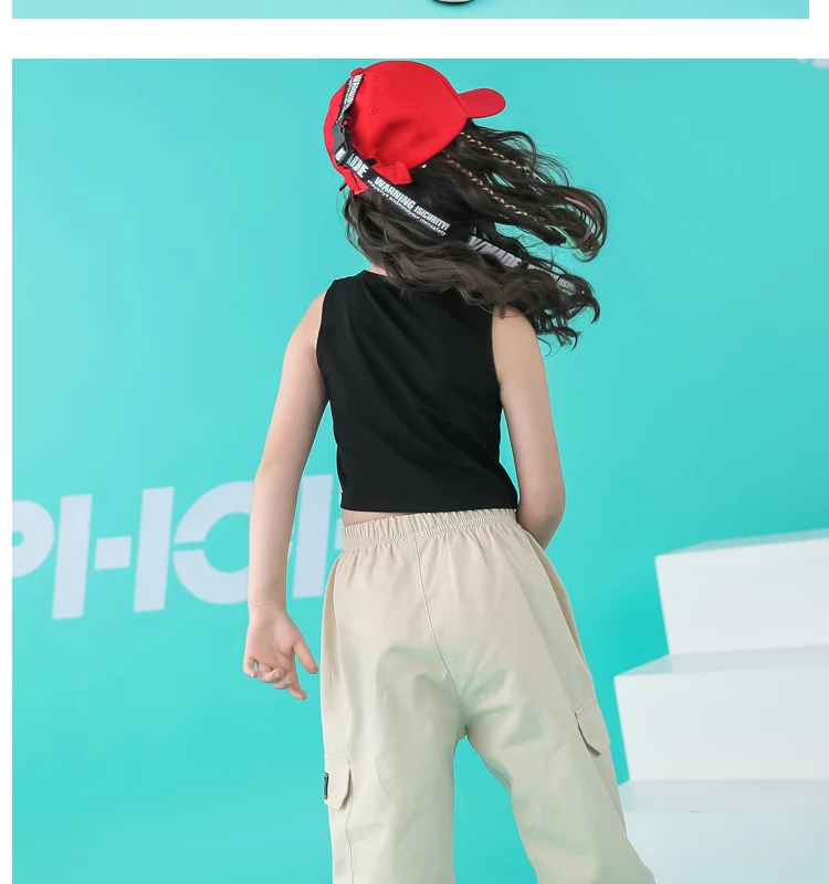 Summer girls clothes set 8 10 12 14 Years Hip hop T shirt pants hip hop dance costumes kids baby Girl summer clothes girls sets clothing (13)