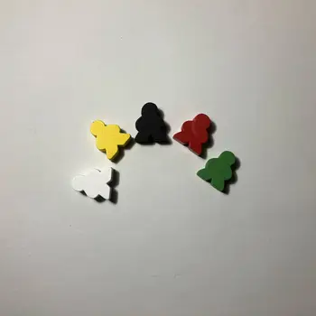

Free Shipping 24mm*19mm 10pcs(5pcs*2) Wooden Pawn/ Chess 5 Colors Wooden Game Pieces Board Game Accessories