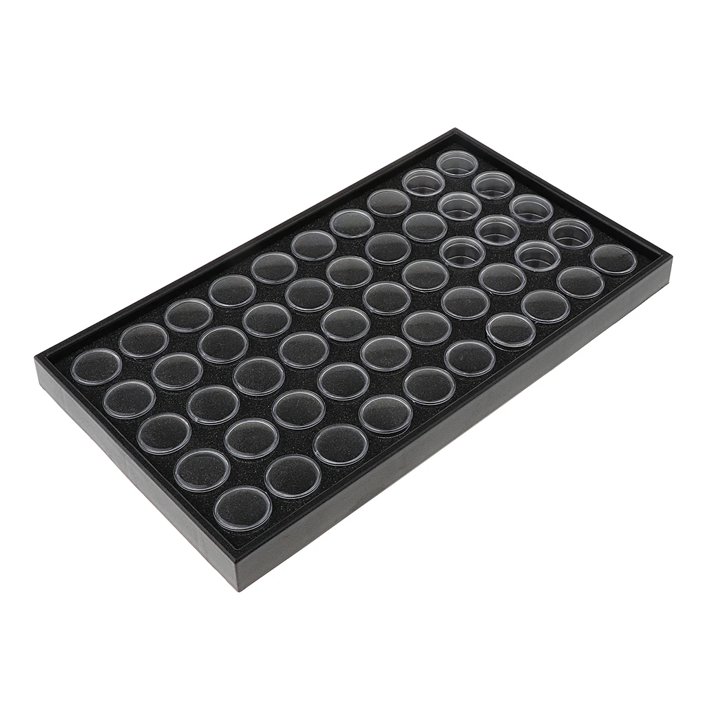 50 Boxes Makeup Empty Storage Box For Nail Art Tip Rhinestone Gem Glitter Powder Cosmetic Hard Plastic Jar Travel Organizer