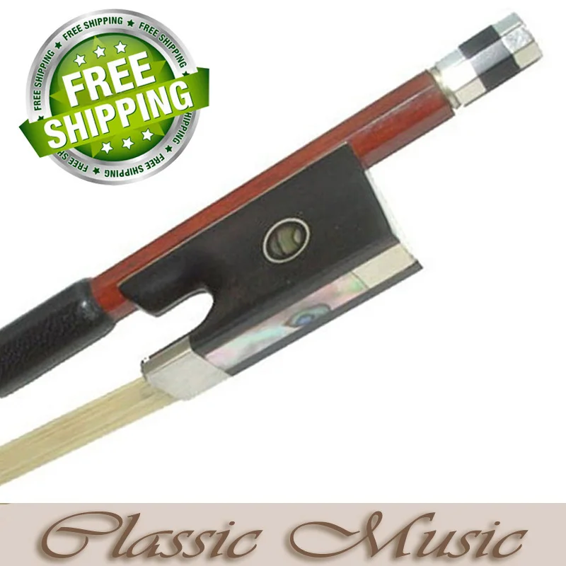 

Parisian eye Frog, Fine Brazil wood Violin Bow (sizes 1/8 - 4/4), Good Strength. Free shipping! Mongolian Horse Hair