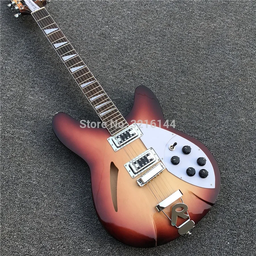

Semi Hollow body Rick 360 Electric guitar 12 strings guitar in Cherry burst color, All Color are available, Wholesale VS
