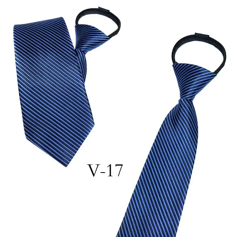 Рубин Вики Для мужчин молния галстук галстуки с узлом модные 10 см Бизнес галстук для человека ленивый галстук легко вытащить из бечёвки свадебные галстуки - Цвет: 17