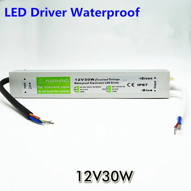 Dc 12v 30 36w Ip67 Waterproof Electronic Led Driver Outdoor Lighting Equipment Dedicated Power Supply Transformers Free Shipping Ip67 Enclosure Transformation Shapesip67 Definition Aliexpress