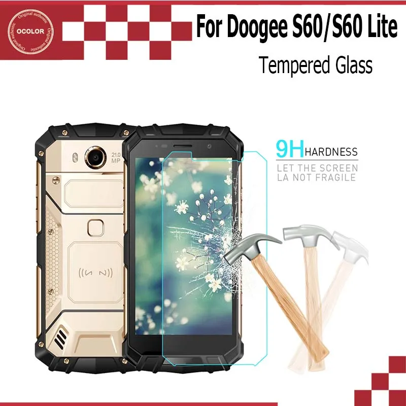 

ocolor For Doogee S60 Tempered Glass Film Ultra-Thin Front Glass Screen Protector For Doogee S60 Lite Mobile Phone Accessories