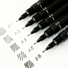 Художественные маркеры, чернила, черная тонкая ручка Neelde, эскиз, рисунок из мультфильма, водонепроницаемая ручка, анимация, художественные канцелярские принадлежности 005/01/02/03/05/08