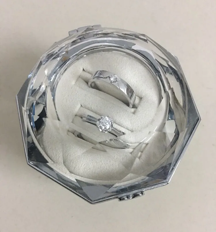 Природный кристалл свадебные серьги окно розничная Супер Высокое Качество Природный кристалл обручальное кольцо коробки Брак коробки для