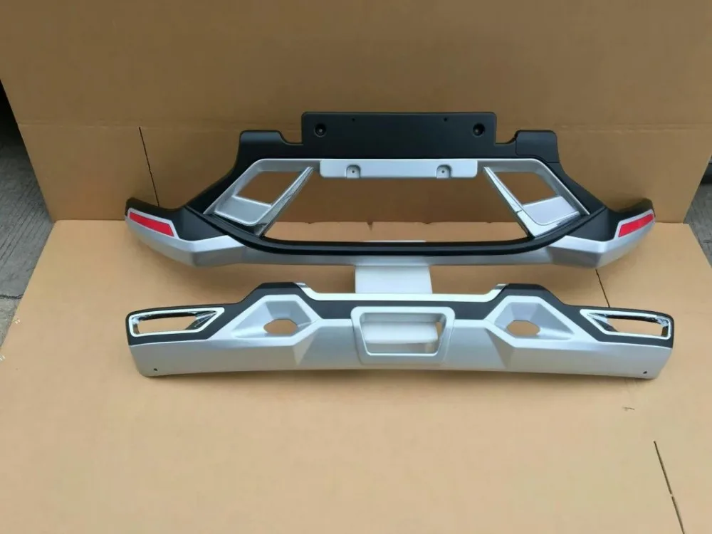 

car styling ABS Chrome Front+Rear bumper cover trim fit for Nissan Kicks 2017 Auto parts 2PCS/SET