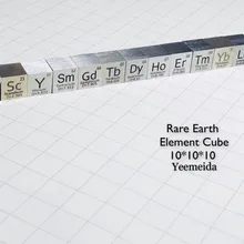 Редкий металлический куб 10 мм плотности для простой коллекции элементов Y Gd Sm Sc Er Yb Tm Sc Lu Er Dy ручной работы DIY хобби дисплей