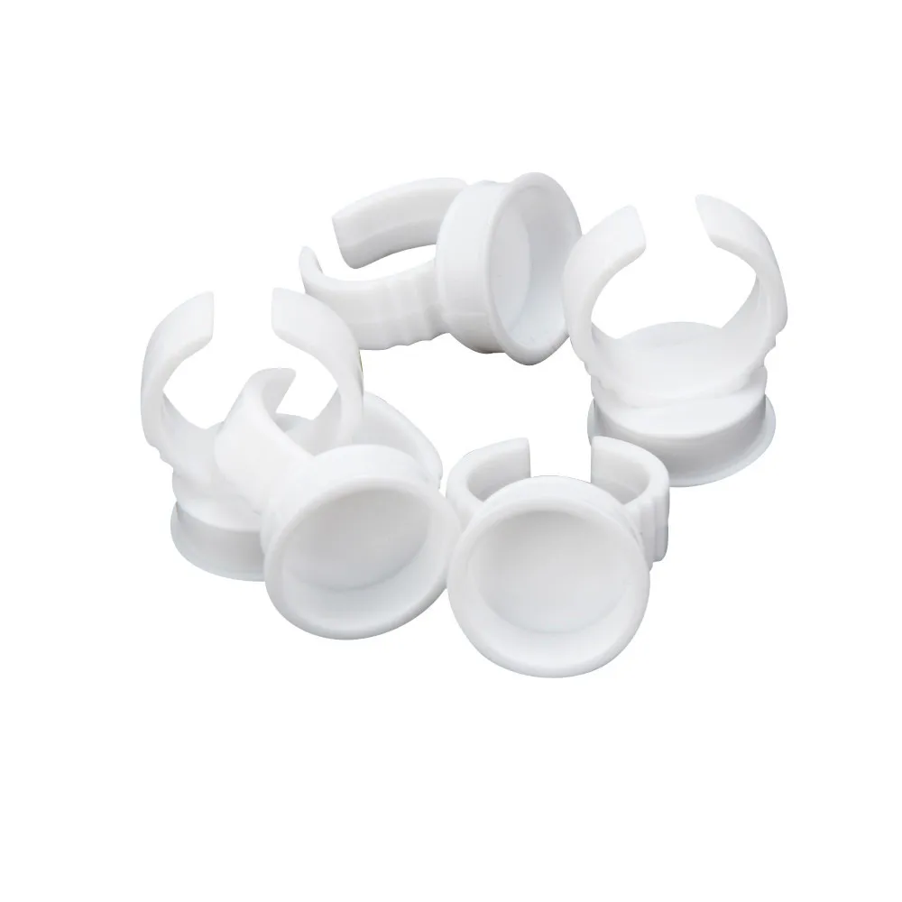 

100 pcs Microblading Pigment Glue Rings Tattoo Ink Holder for makeup Semi Permanent Tattoo Tattoo Accesories