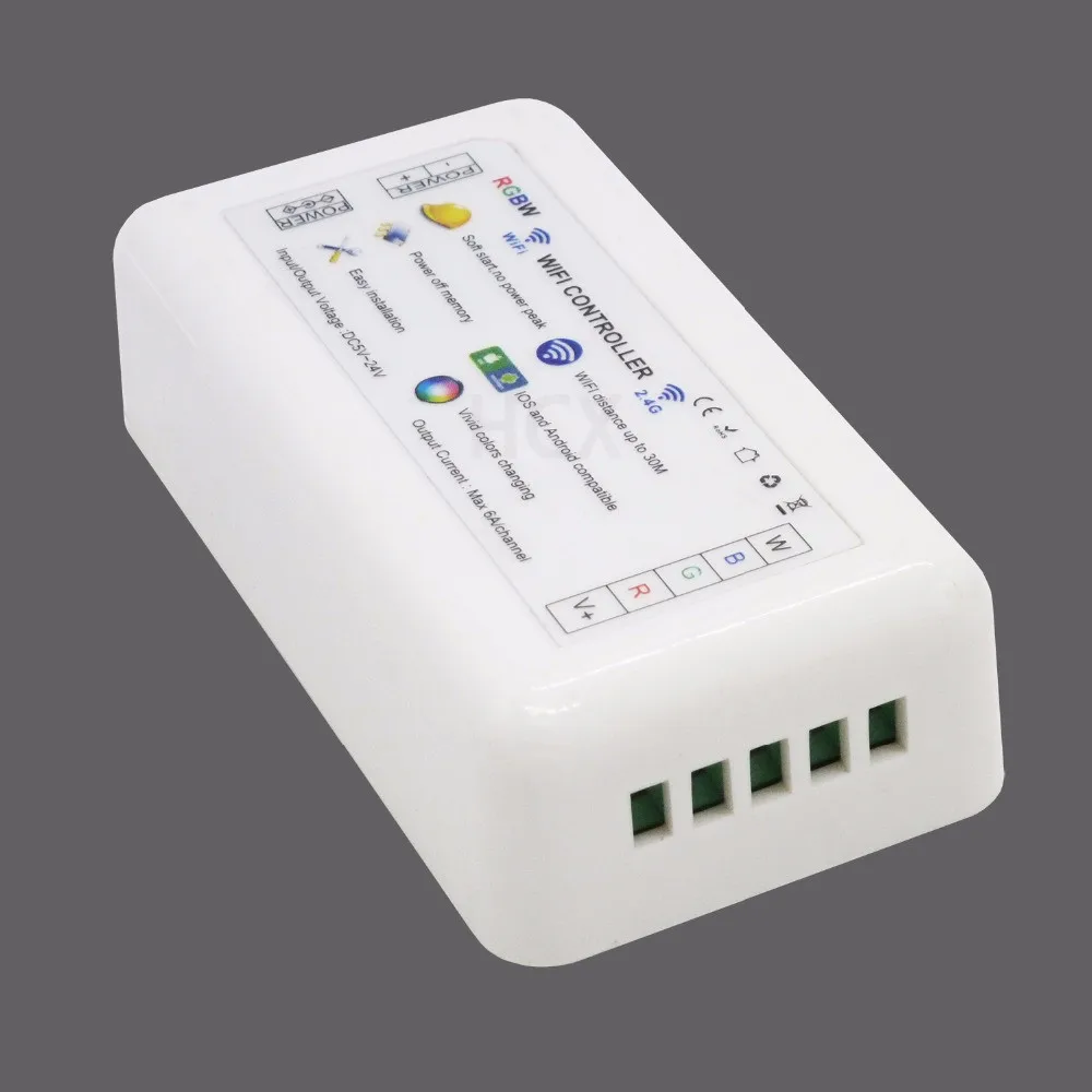 IOS Android RGBW контроллером Wi Fi iPhone WiFi управления esp8266 Встроенный 4 маршрут Max 6a/канал LED
