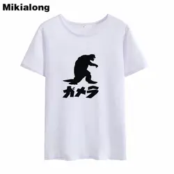 OLN японский Для женщин футболка 2018 Harajuku милых животных печати смешные футболки Для женщин топы корейский стиль футболка с круглым вырезом