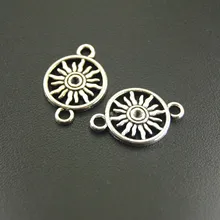 30 шт. античный серебряный с солнцем Шарм DIY металлический браслет ожерелье ювелирные изделия A856