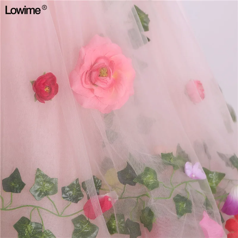 2018 New Arrival Scoop A Line Cocktial Dresses Handmade Flower Short vestidos Cocktail Dress (6)