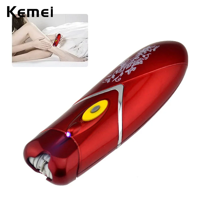 

Kemei Portable Lady Epilator LCD Light Hair Removal Tool Female Body Face Leg Depilatory Tool Depilation Bikini For Women 40