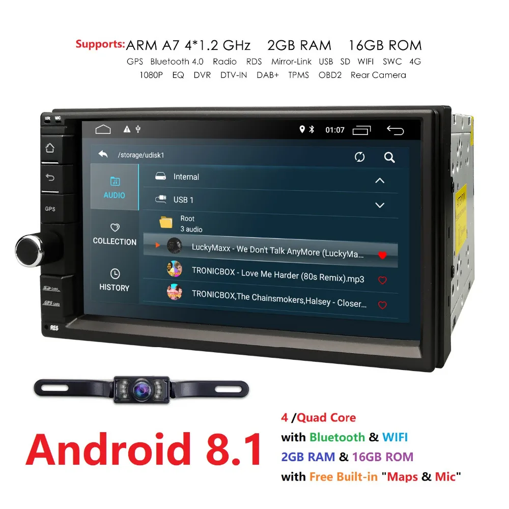 Sale 2din Android 8.1 Quad 4 Core 2GB+16GB Car Multimedia Player for Nissan xtrail Qashqai juke Auto Radio GPS Head Unit Audio Navi 4