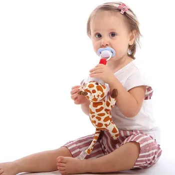 

Silicon Newborn Infrant Pacifier Holder Baby Rattle Toys Animal Cute Rabbit Plush Baby Toy Gift Plush Doll Baby Pacifier