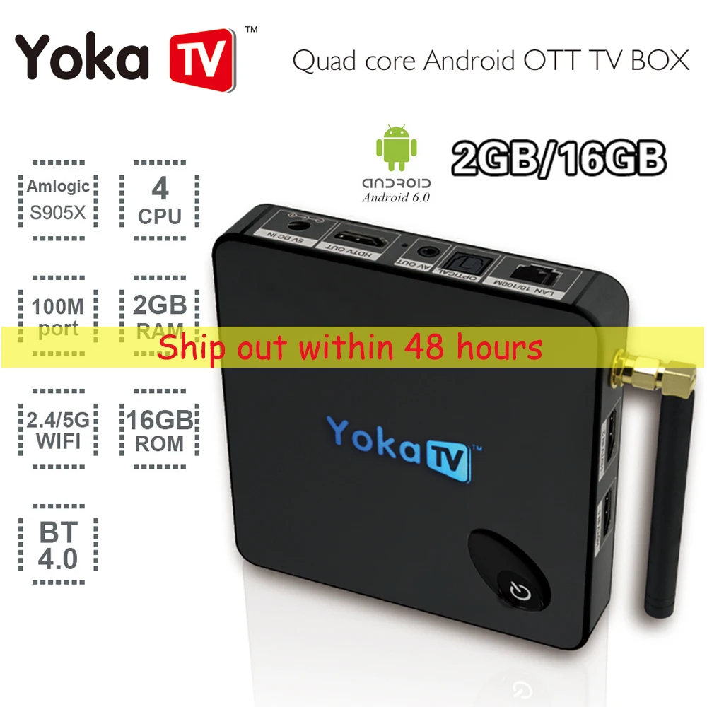 Prix pour YOKATV KB1 Android 6.0 Smart Set Top Box TV 2 GB/16 GB Amlogic S905X Quad-core 4 K * 2 K Double Wifi Media Player PK A95X T95N HM8 Prix pour YOKATV KB1 Android 6.0 Smart Set Top Box TV 2 GB/16 GB Amlogic S905X Quad-core 4 K * 2 K Double Wifi Media Player PK A95X T95N HM8