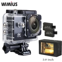Wimius Action Camera 4K Full HD 1080P Wifi 2.0 inch CMOS Video Sports Mini Helmet Cam Go 40M Waterproof Pro Car DVR + Accesories