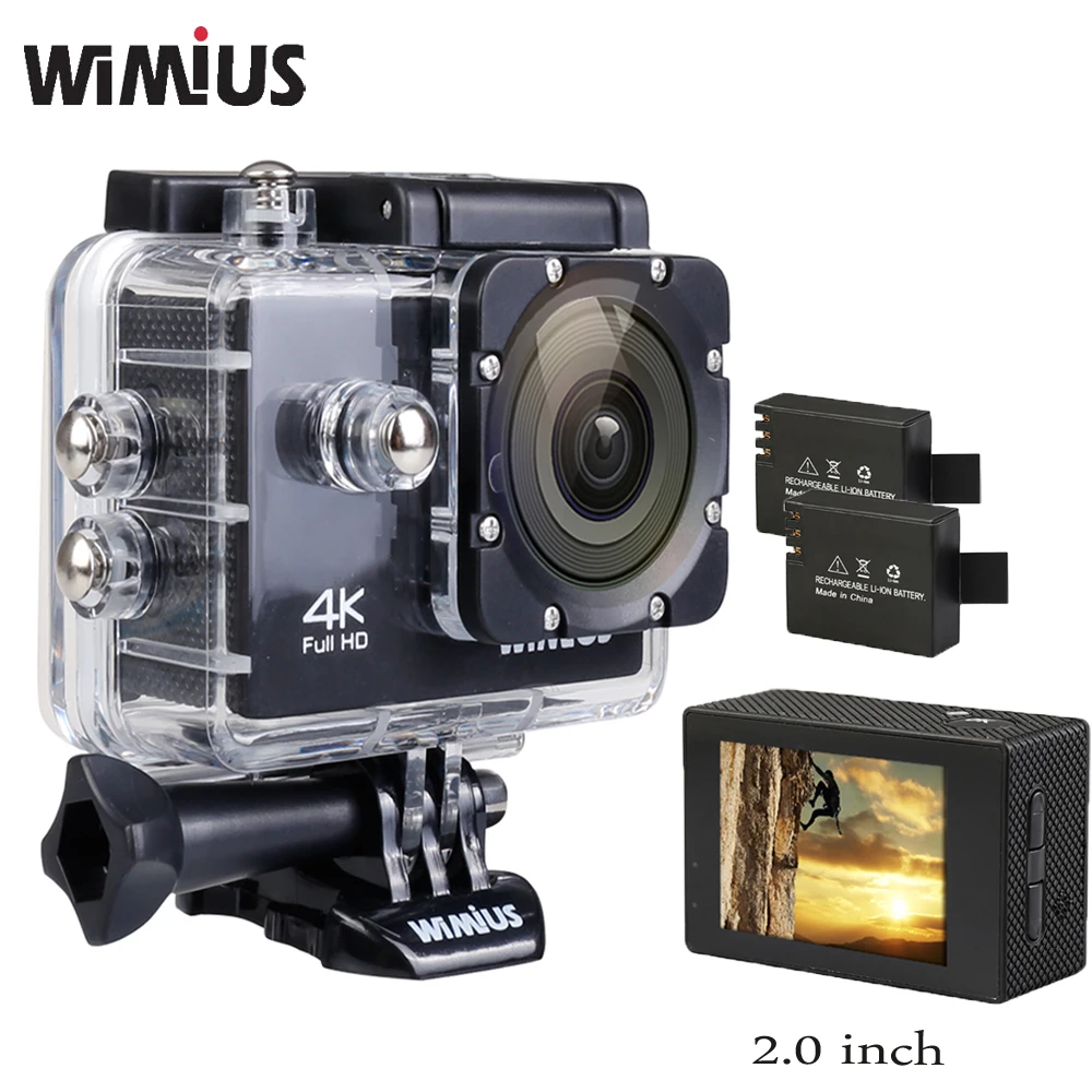Wimius acción cámara 4k full hd 1080p sport wifi 2.0 pulgadas cmos de vídeo  deportes Mini