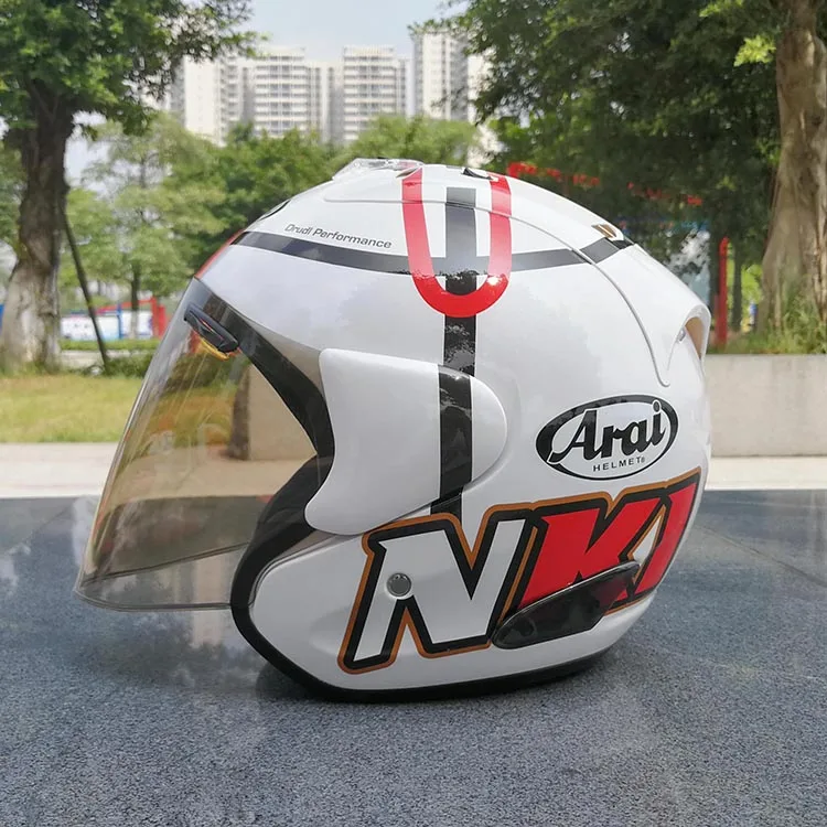 Мотоциклетный шлем дышащий персональный мужской и женский солнцезащитный шлем полушлем гоночный шлем