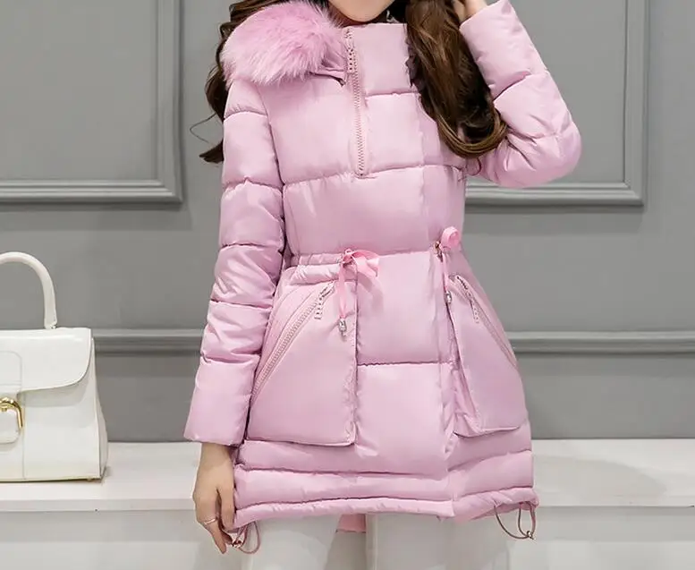 S-2XL Горячая зимняя женская новая мода длинная хлопковая стеганая одежда тяжелые волосы свободные перья утолщение стерео сумка пальто